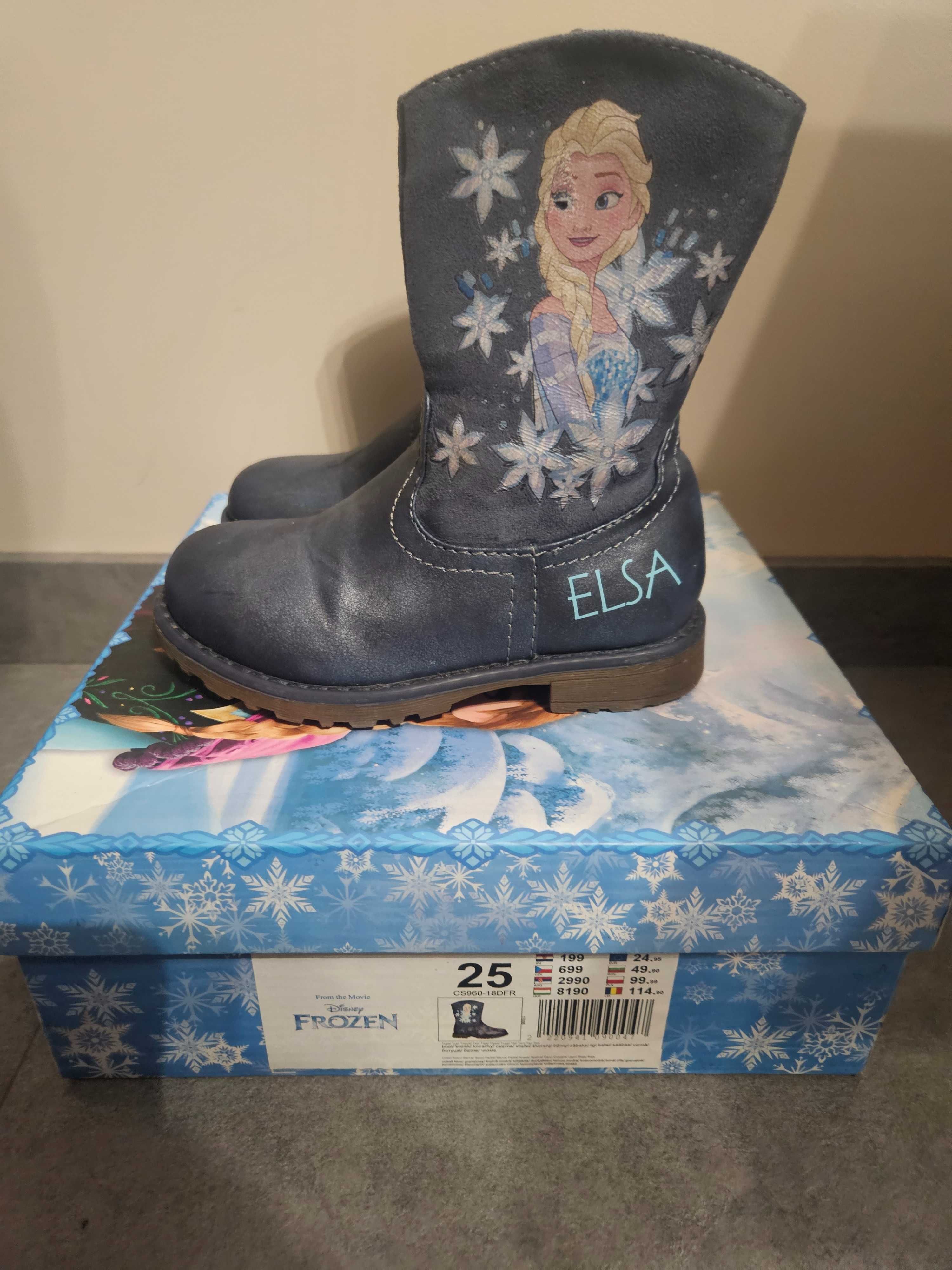 Buty Disney Frozen kozaki 25 wkladka 16cm