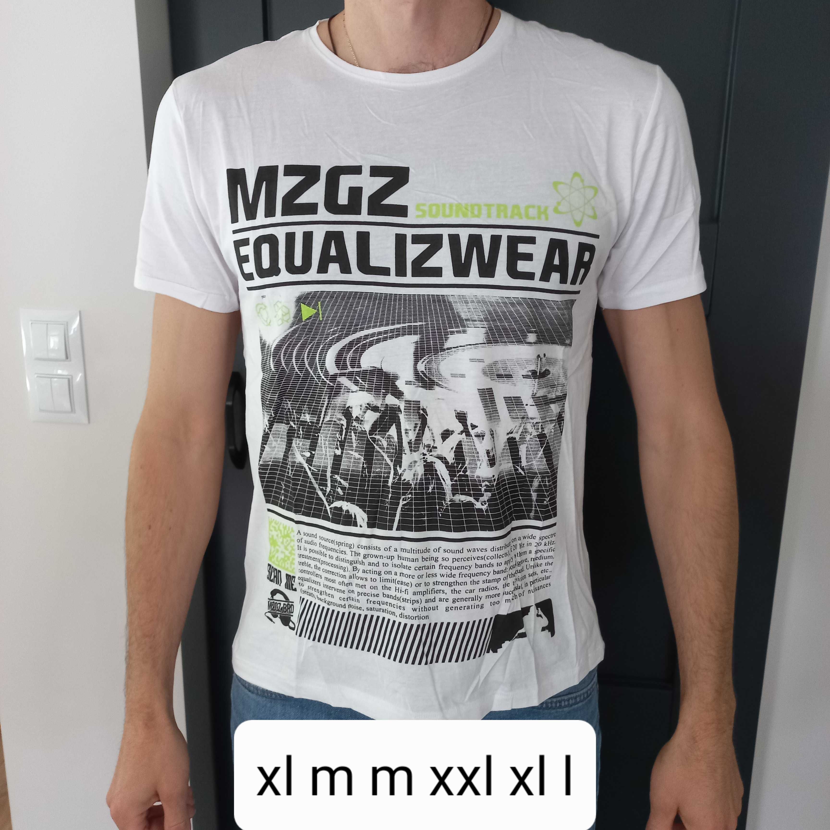 Biały t-shirt męski M