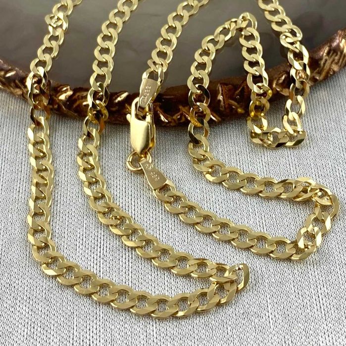 ZŁOTY łańcuszek splot PANCERKA "pełny" 3,6mm PRÓBA 585 (14K) dł. 55 cm