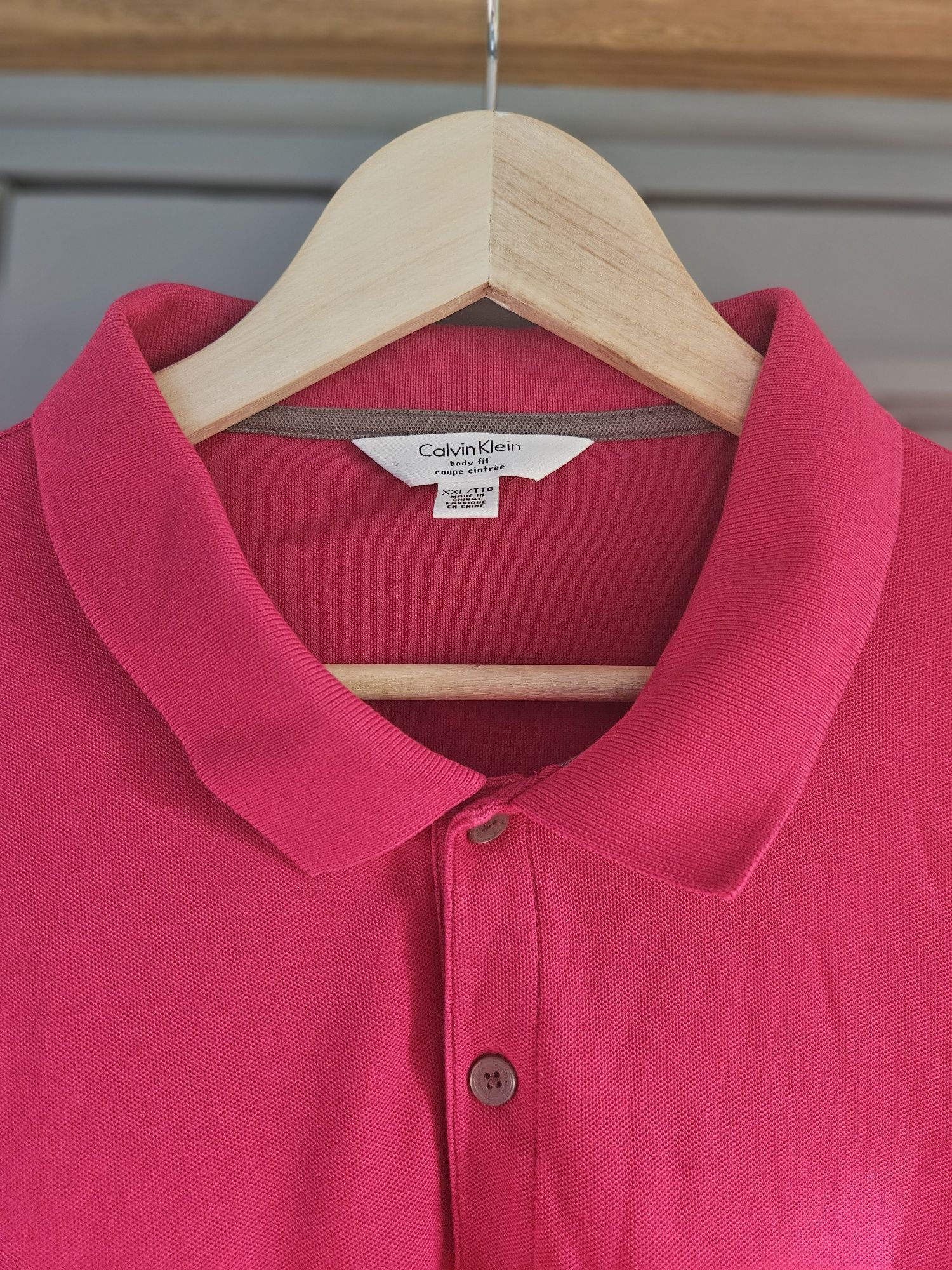 Polo różowe Calvin Klein XXL Super.