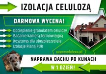 Izolacja celulozą | Naprawa dachu po kunie | Pianka PUR | Termowizja
