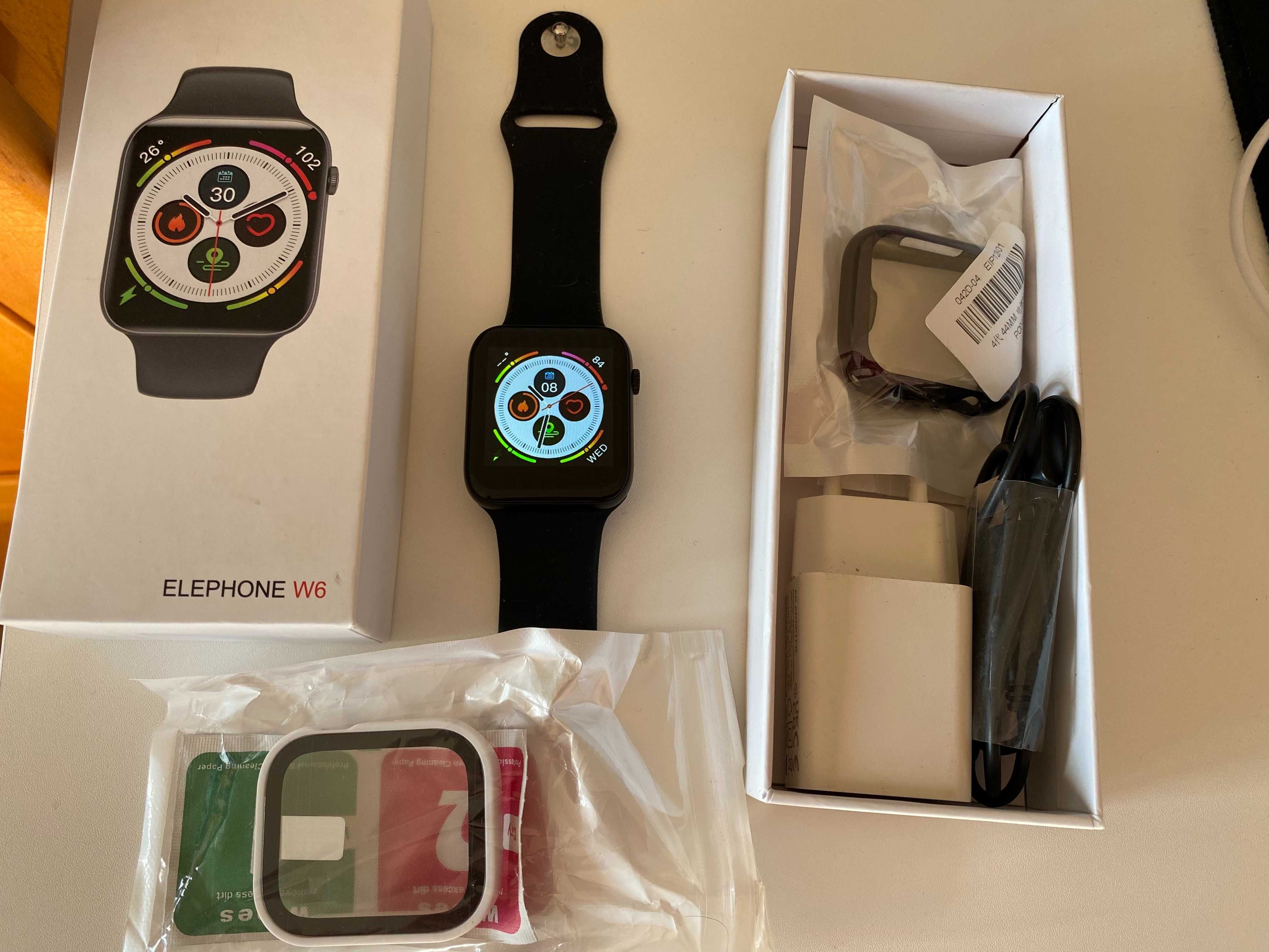 Smartwatch Elephone W6 - pomiar tętna, monitor snu, powiadomienia