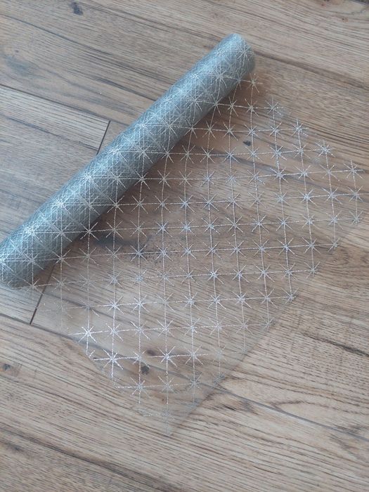 Brokatowa organza elegancka świąteczna bieżnik