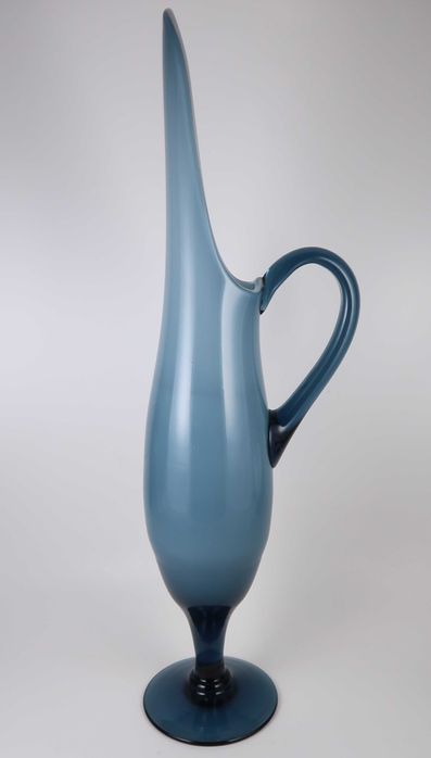 Grande jarro modernista em vidro opalino -  51.5 cm