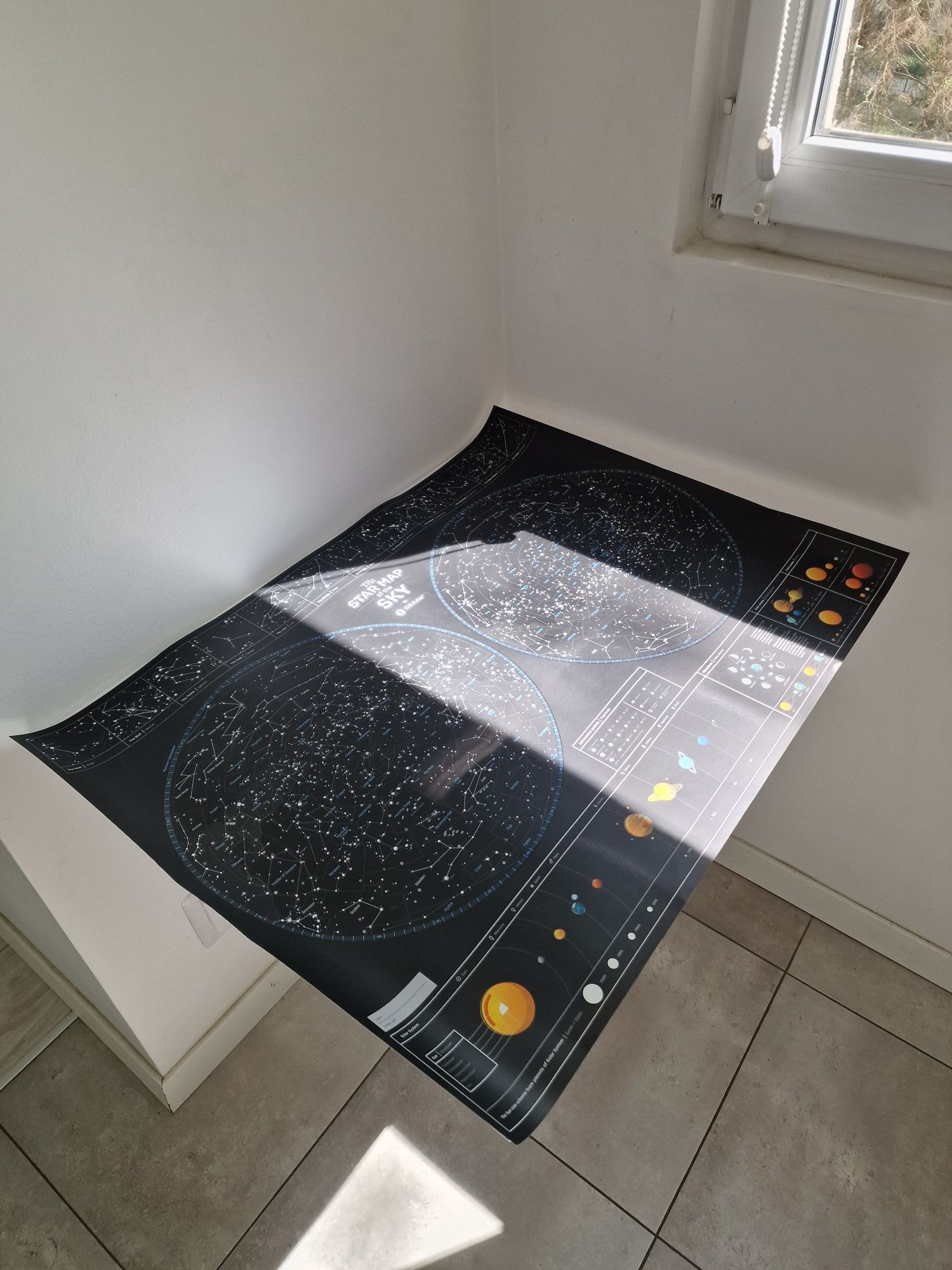 Mapa gwiazd, nocnego nieba plakat 1dea.me kupiony na ukrainie w 2019r.