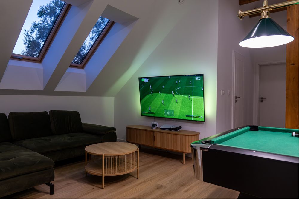 Domek z jacuzzi,  basen 30 stopni, 16 osob, sauna bilard, roztocze