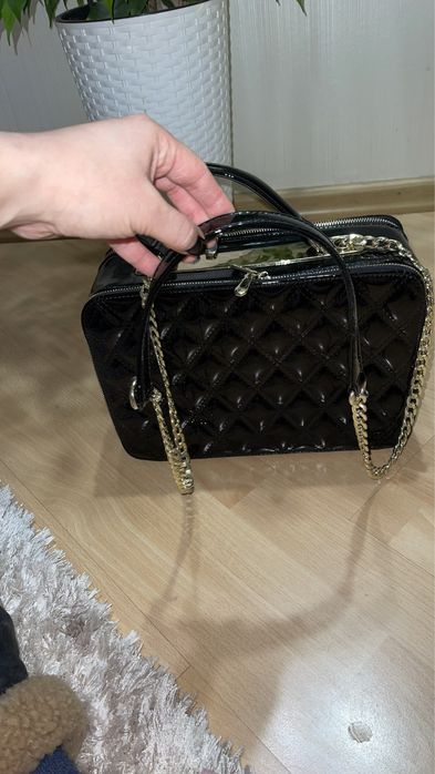 Сумка кожа замш