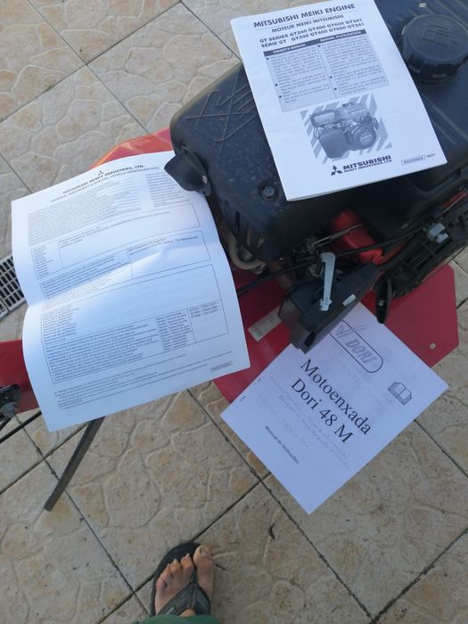 Moto Enxada Dori 48 M 6 Cv, motor Mitsubishi