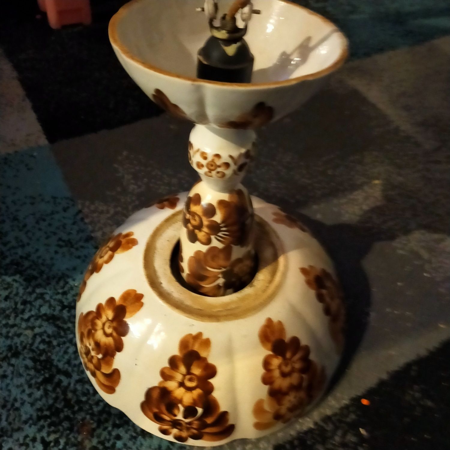 Lampa sufitowa, żyrandol Prl Włocławek lata 70