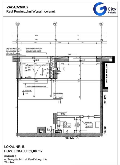 Lokal usługowy 30 m² – duże witryny, centrum, Traugutta – od zaraz!