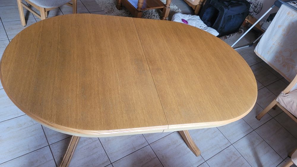 Dębowy stół + 6 krzeseł