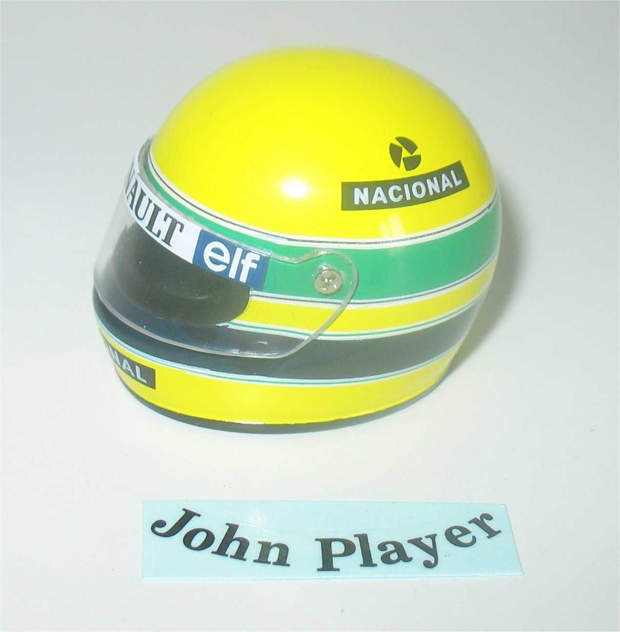 Capacete Ayrton Senna - Temporada 1985 (Lotus) - Escala 1/8