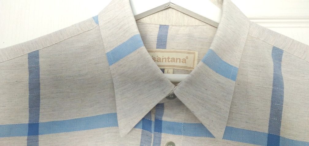 Lux koszula męska Santana 100% bawełna jak len bawełniana jak lniana L