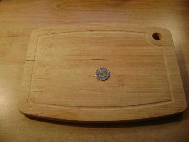 Starocie z PRL Stare sztućce = Deska kuchenna drewniana 28 cm x 20 cm