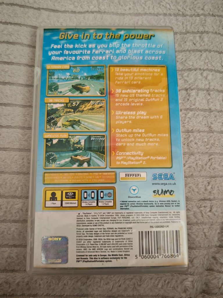 Outrun 2006 Coast 2 Coast 3xA ENG PSP PlayStation portable