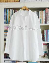 h&m biała luźna koszula bluzka bawełna S 36/38 idealna