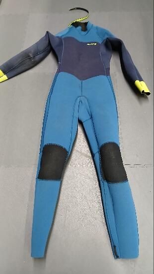 Fato de Surf 500 Neoprene 4/3 mm Criança Azul Amarelo