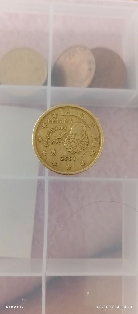 Moeda 0.5€ de Miguel Cervantes