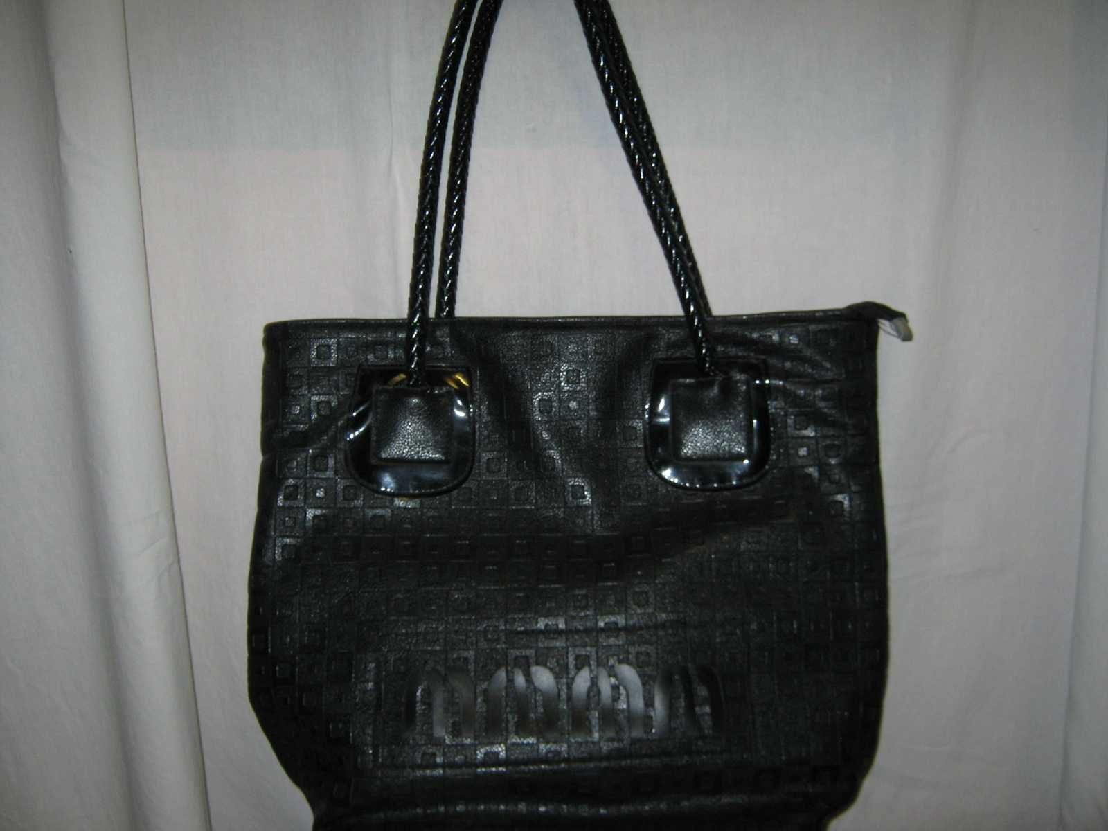 Чорна жіноча сумка кожзам екокожа б/в
