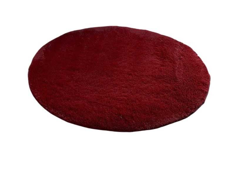 Okrągły dywan z długim włosiem 200 cm, czerwony, miękki i puszysty
