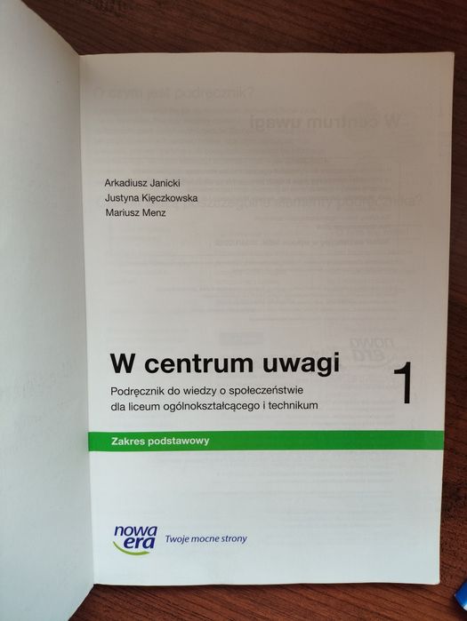 W centrum uwagi 1 Zakres podstawowy Nowa era