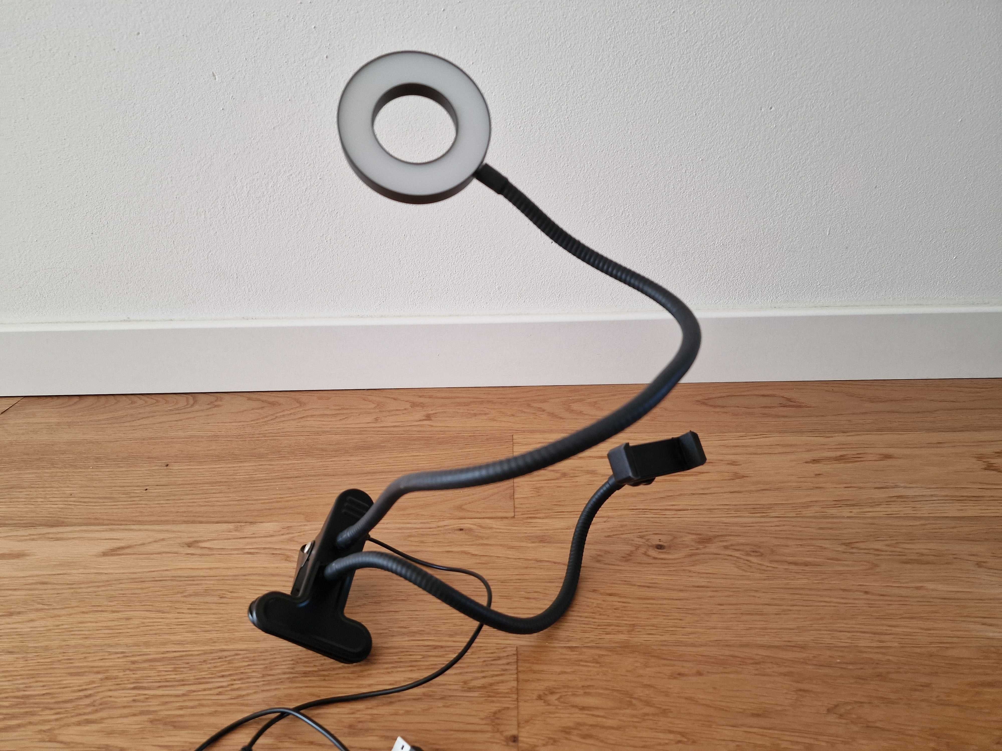 Lampa do selpie, lampa do nagrywania z uchwytem na smartfona