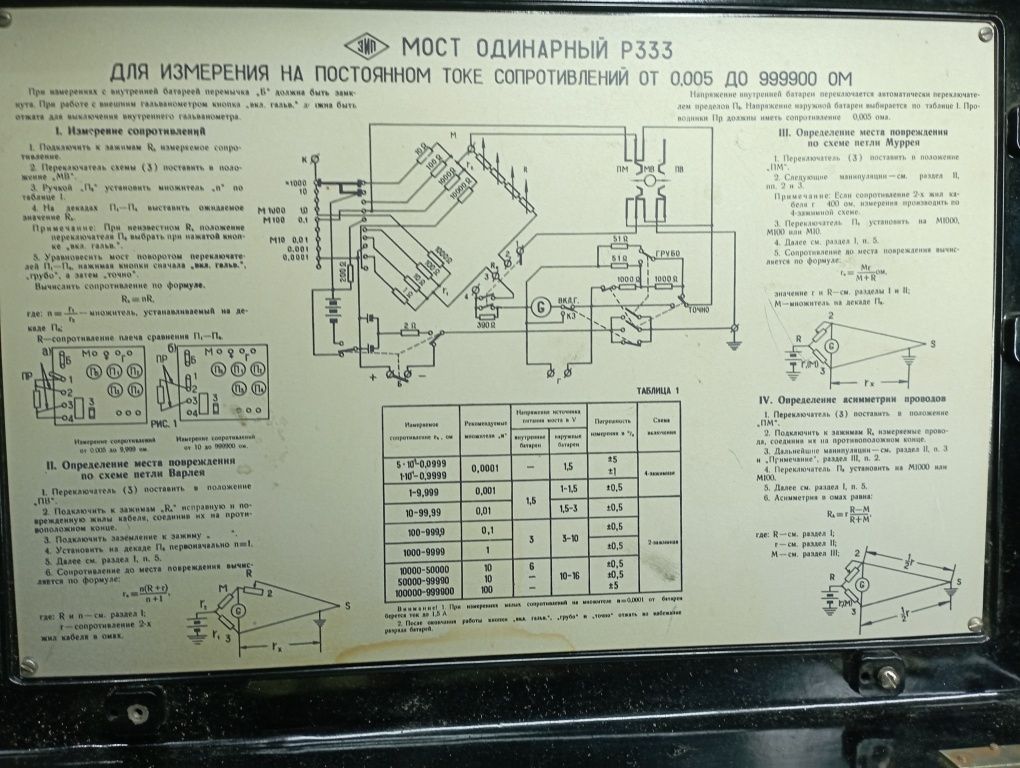 Продам Мост одинарный р 333 для измерения на постоянном токе сопротивл