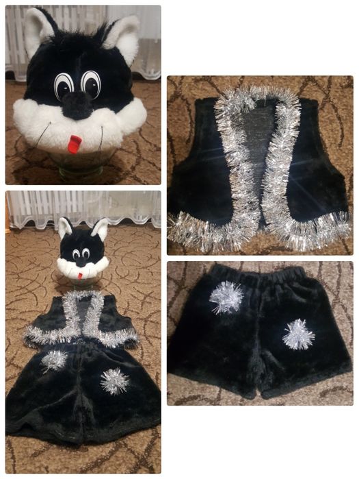 Новогодний костюм,снеговик,зайчик,котик,ежик,ёжик,мишка,медведь,кот