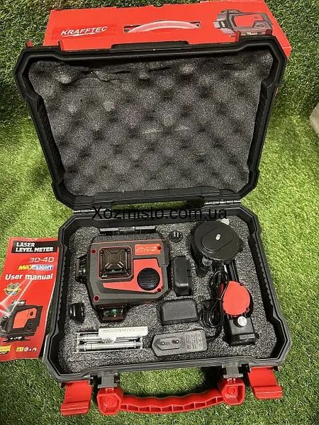 Професійний лазерний рівень Krafftec PREMIUM, 16x360°(LCD, Bluetooth