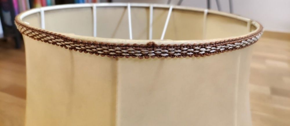 Abazur duży gładka tkanina PRL