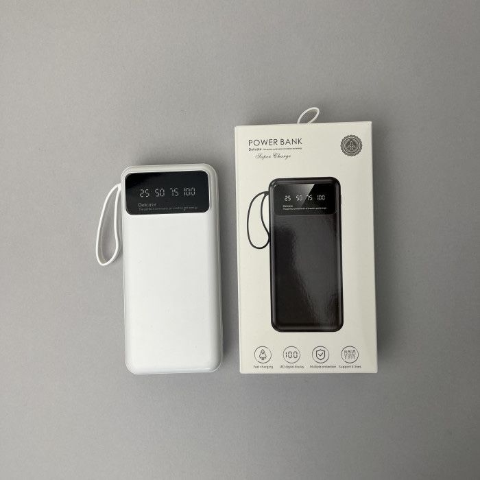 Power Bank Super з кабелем USB+Micro+Type-C+L