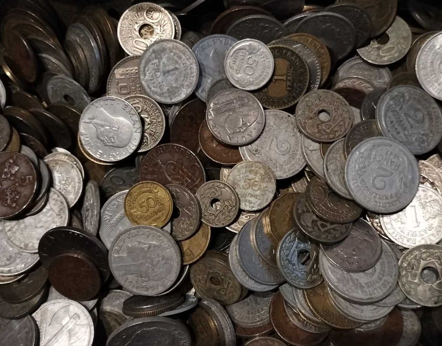 zestaw monet przedwojennych 1 kg