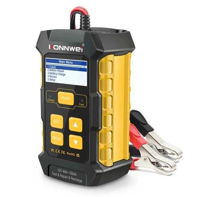 Зарядное устройство + тестер АКБ + десульфататор 3-в-1 Konnwei KW510