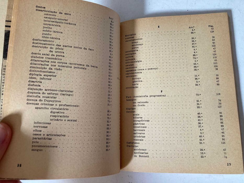Livro - Tabela Nacional de Incapacidades por Acidentes de Trabalho