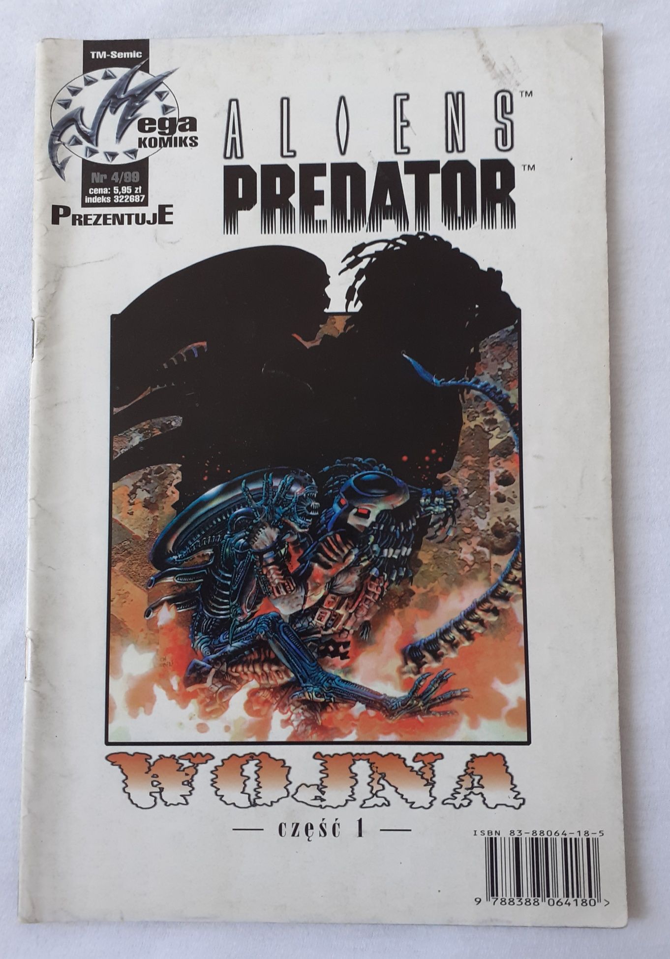 Aliens Predator Wojna 1999 DC mega komiks  unikat