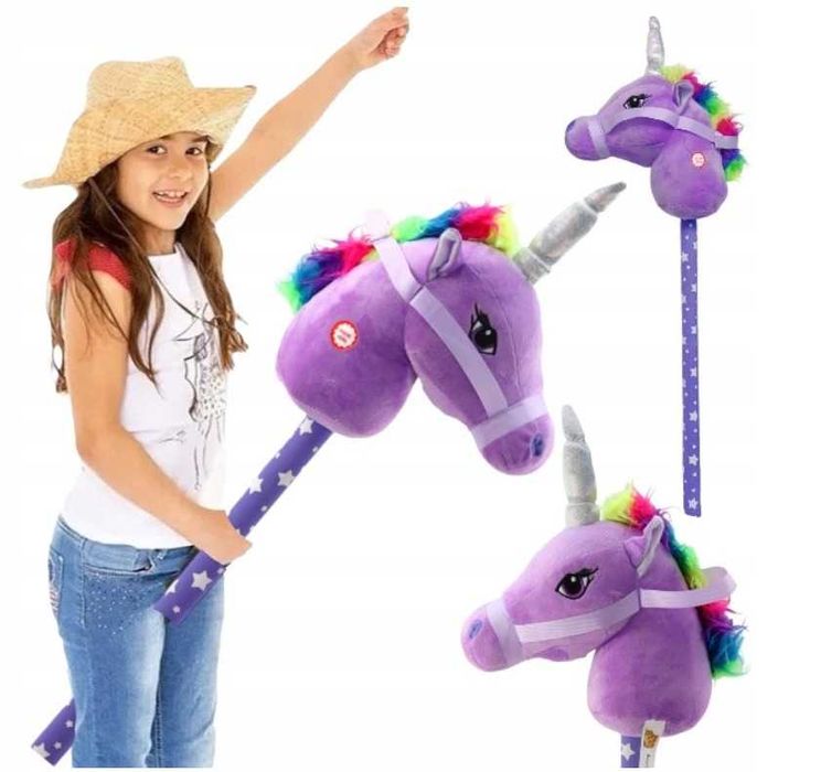 Koń na kiju zabawka, hobby horse, konik z grzywą