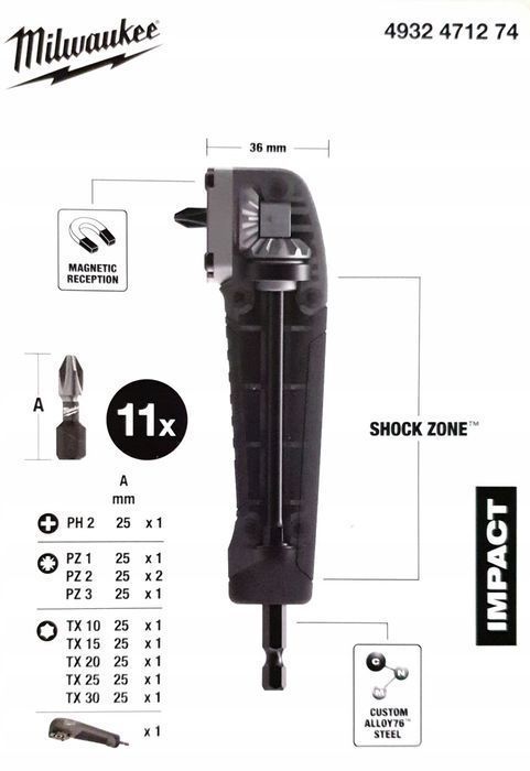 Adapter Kątowy Przekładnia Milwaukee Do Wkrętarki