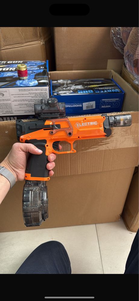 Водяний пістолет Glock електричний акумуляторний, Синій, Рожевий