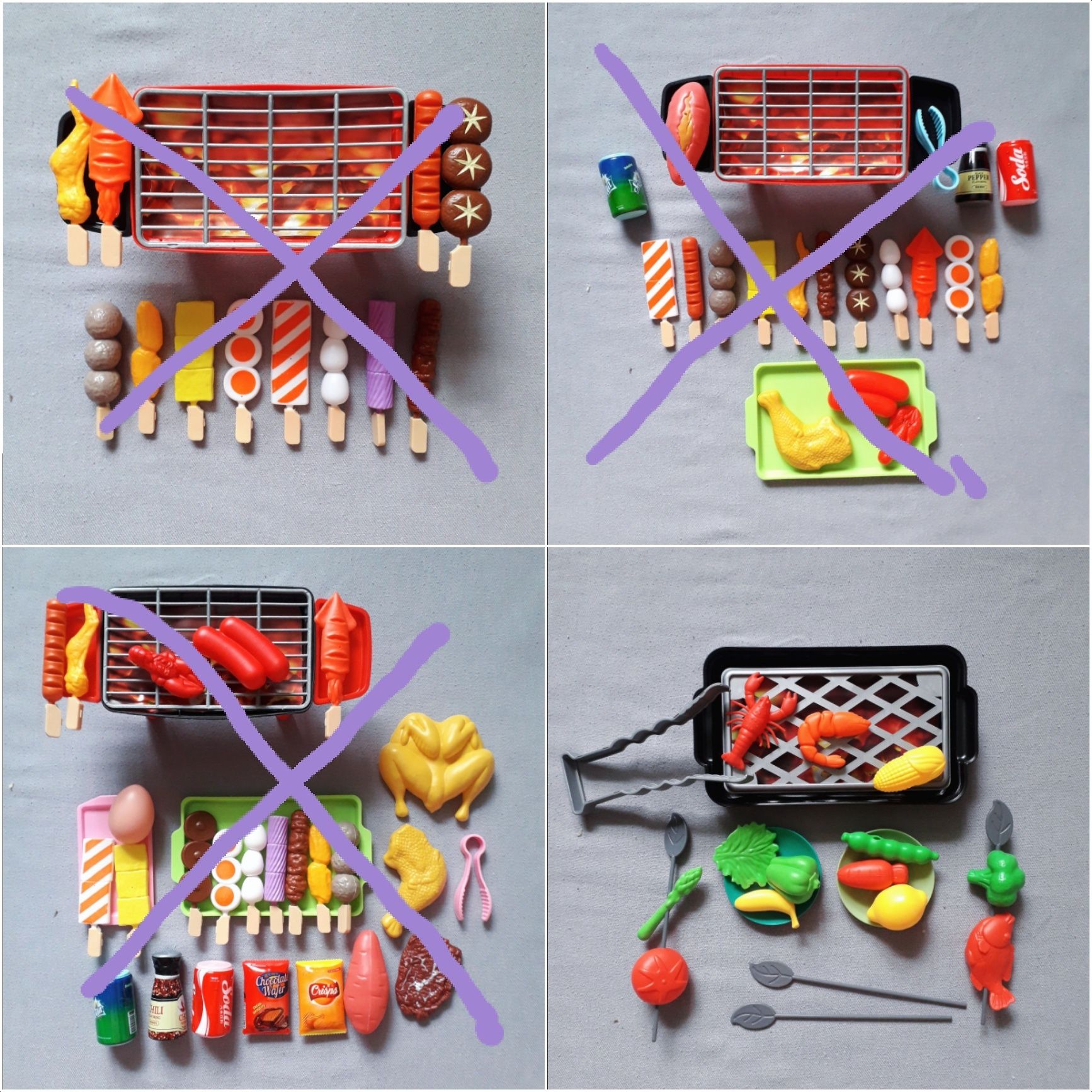 Іграшковий набір шашликів продуктів мангал дитячий іграшка 3+