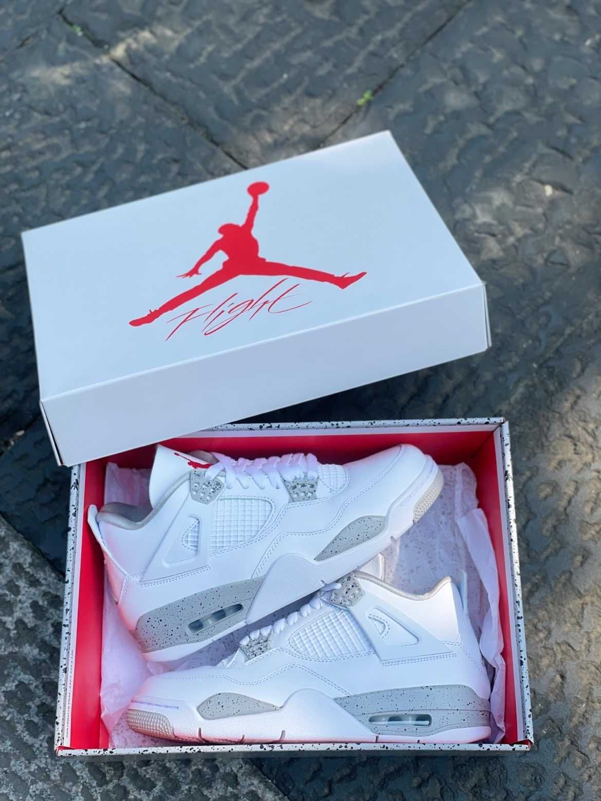 Buty Jordan 4 Air Retro Biały Oreo nowy Modne i tanie R.44