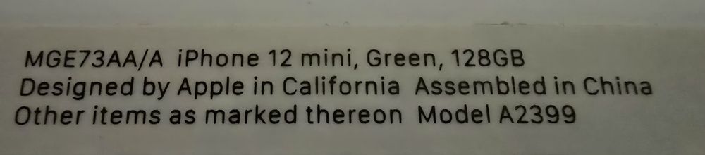 iPhone 12mini, Green, 128 GB Айфон