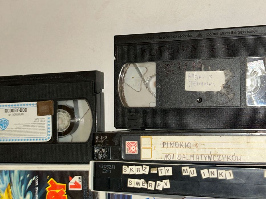 Bajki dla dzieci na kasetach VHS - 38 sztuk - PRL