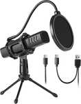 Mikrofon ze statywem AGPTEK USB + filtr