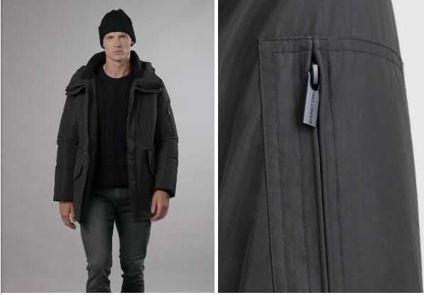 Zimowa kurtka z kapturem czarna - PAKO LORENTE - rozm. 56