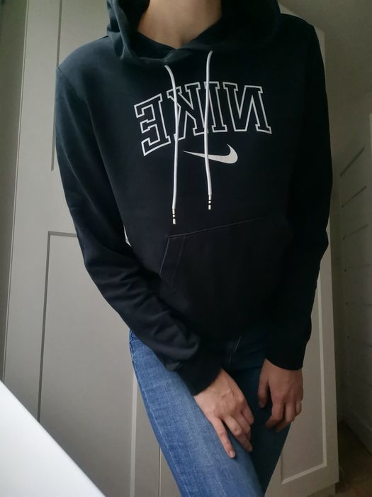 Bluza z kapturem damska Nike oryginalna S 36 z białym napisem 80% Bawe
