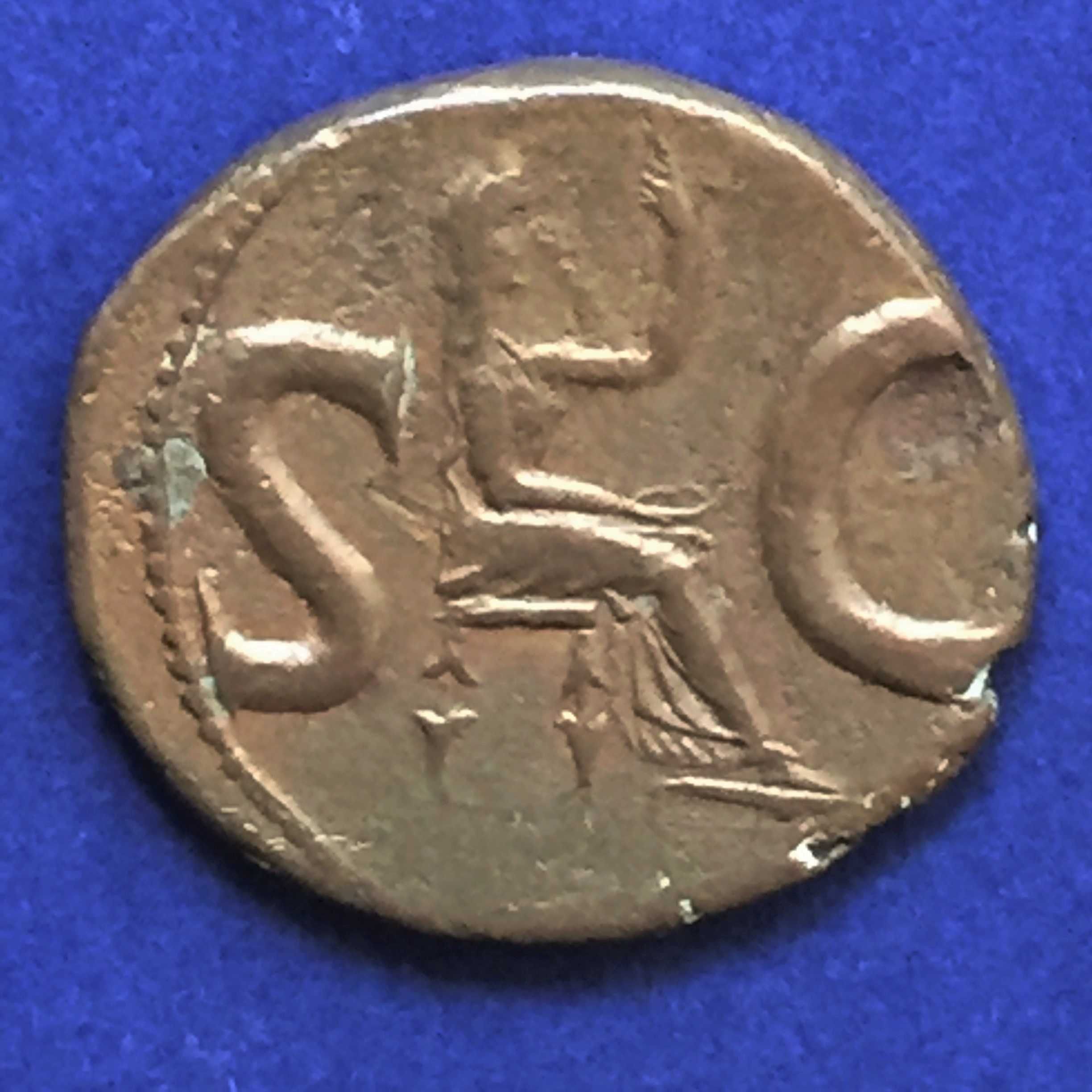 moeda romana AUGUSTO -Asse, Roma 15-16 D.C.,RIC 72-cobre-PORTES GRÁTIS