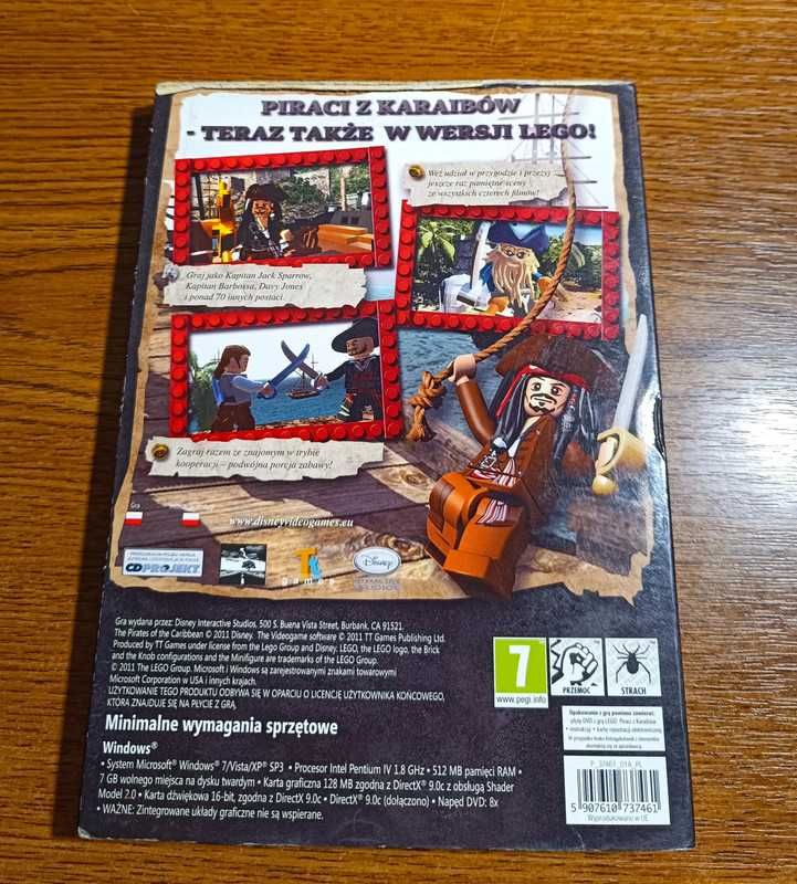 Gry dla dzieci na komputer PC Lego Piraci z Karaibów DVD Rom płytka
