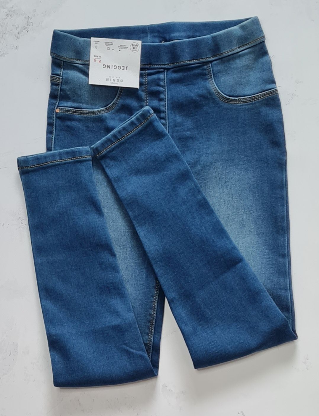 Spodnie rurki jegginsy  jeans 8-9lat 128/134cm GEORGE SALE