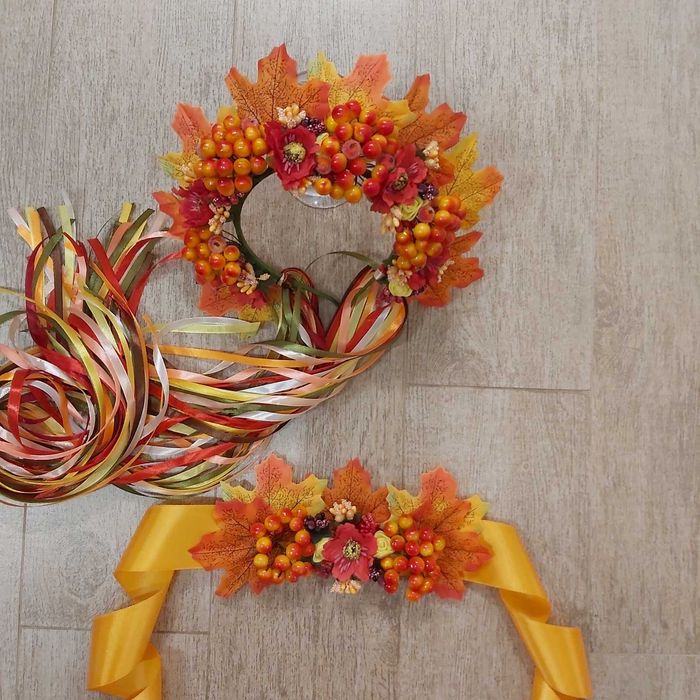 Костюм осінь, листочок, осінній образ в садочок, віночок осінь