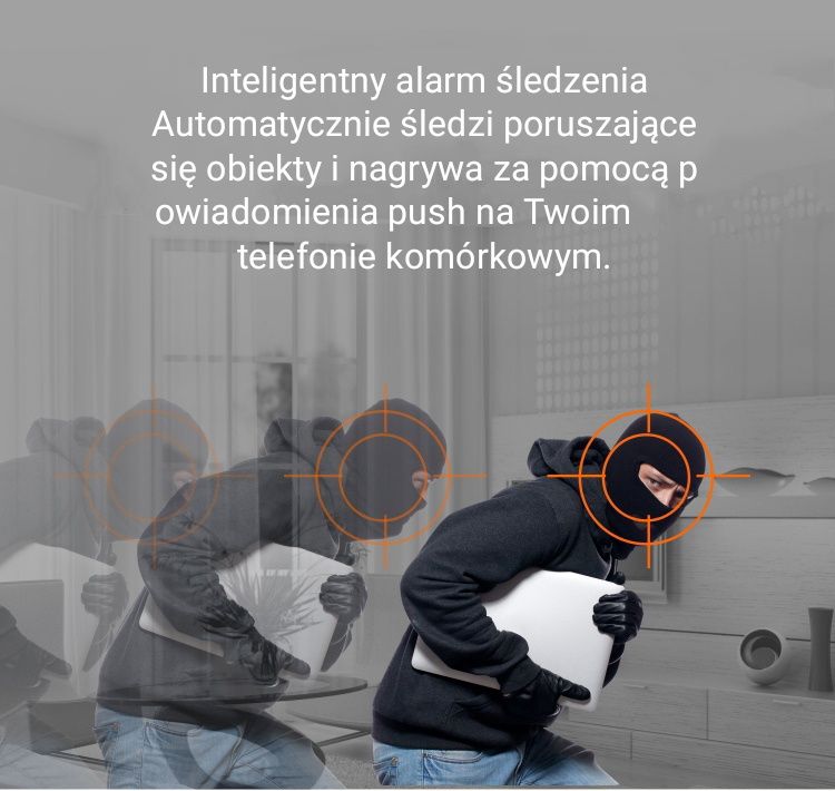 Niania elektroniczna IP kamera obrotowa HD 1080P Wi-Fi